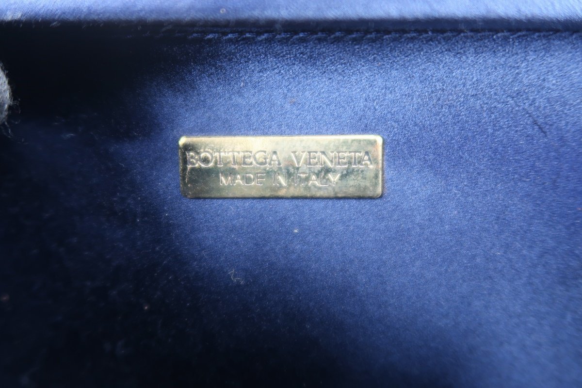 [ прекрасный товар ]BOTTEGAVENETA Bottega Veneta сетка вечерняя сумочка темно-синий серия сцепление [PH10]