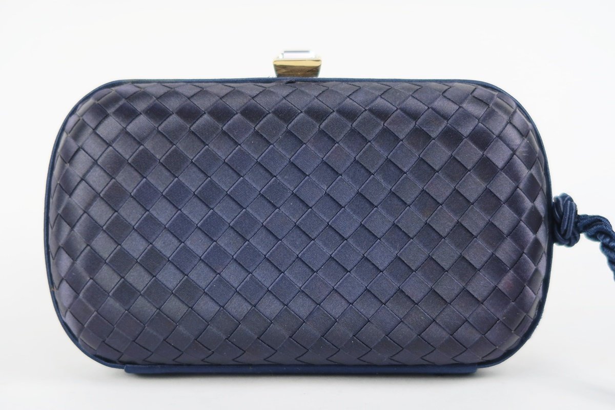 [ прекрасный товар ]BOTTEGAVENETA Bottega Veneta сетка вечерняя сумочка темно-синий серия сцепление [PH10]
