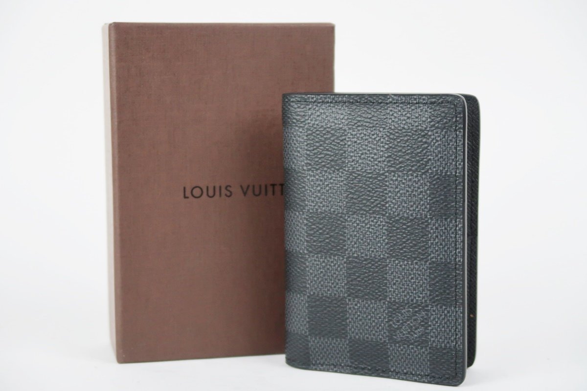 【超美品】LOUIS VUITTON ヴィトン ダミエグラフィット オーガナイザー ポッシュ パスケース カード 名刺入れ【PF53】