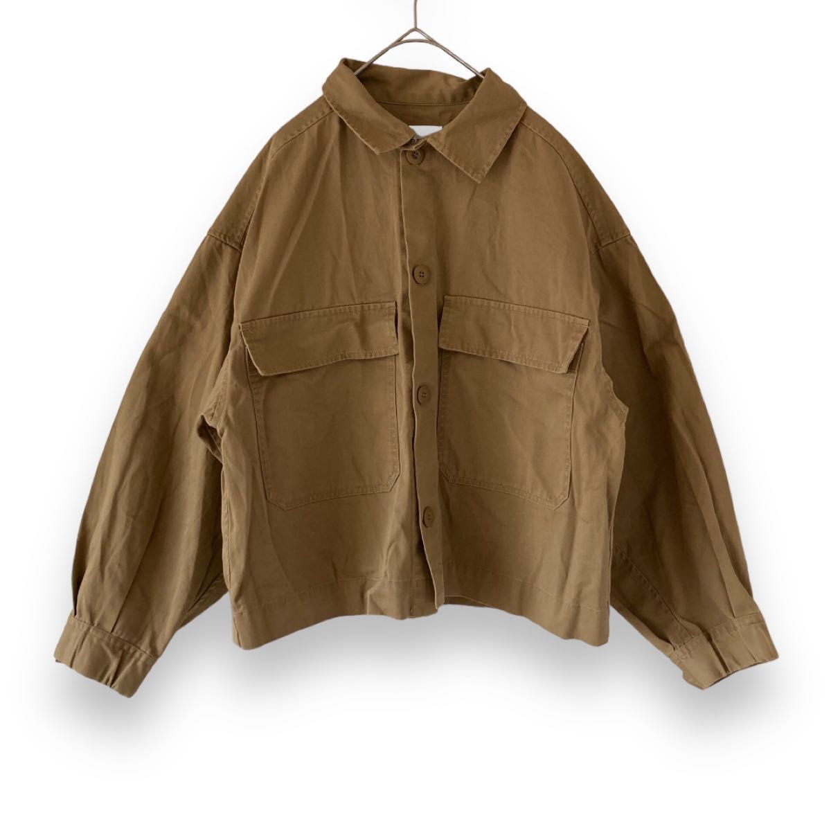 niko and ニコアンド スクエアショートワークジャケット 美品【L niko and ニコアンド スクエアショートワークジャケット 美品【L