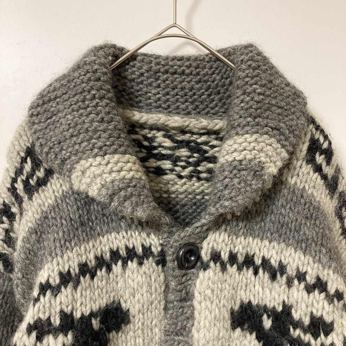 HAND KNIT カウチンセーター ニットカーディガン カウチン セーター