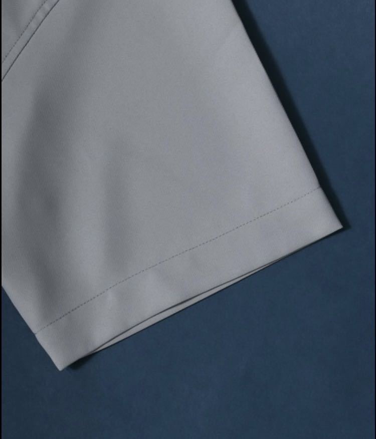 新品 半袖シャツANPAS Twill Fabric オープンカラー グレー L_画像5