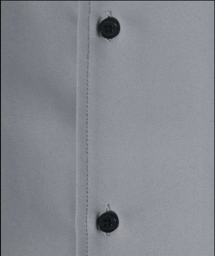 新品 半袖シャツANPAS Twill Fabric オープンカラー グレー L_画像3