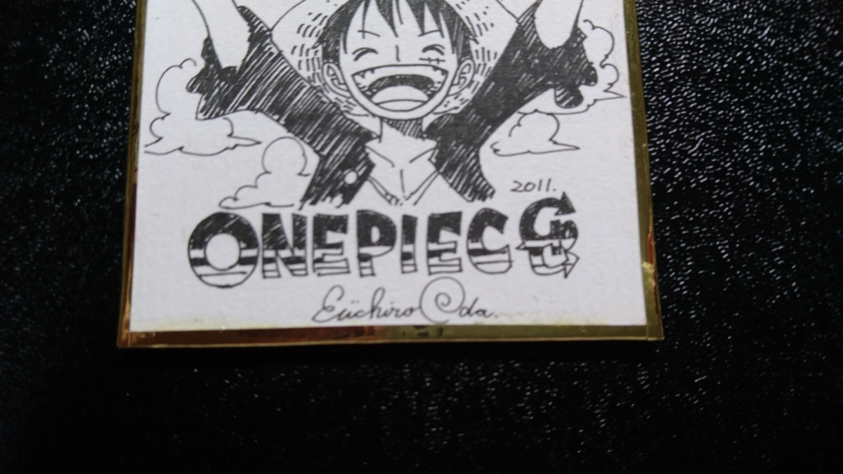 【非売品】ONE PIECE　ワンピース 尾田栄一郎 描き下ろし ミニミニ色紙　2億冊突破記念キャンペーン 当選品 ＋ワンピース展クリアファイル_画像5