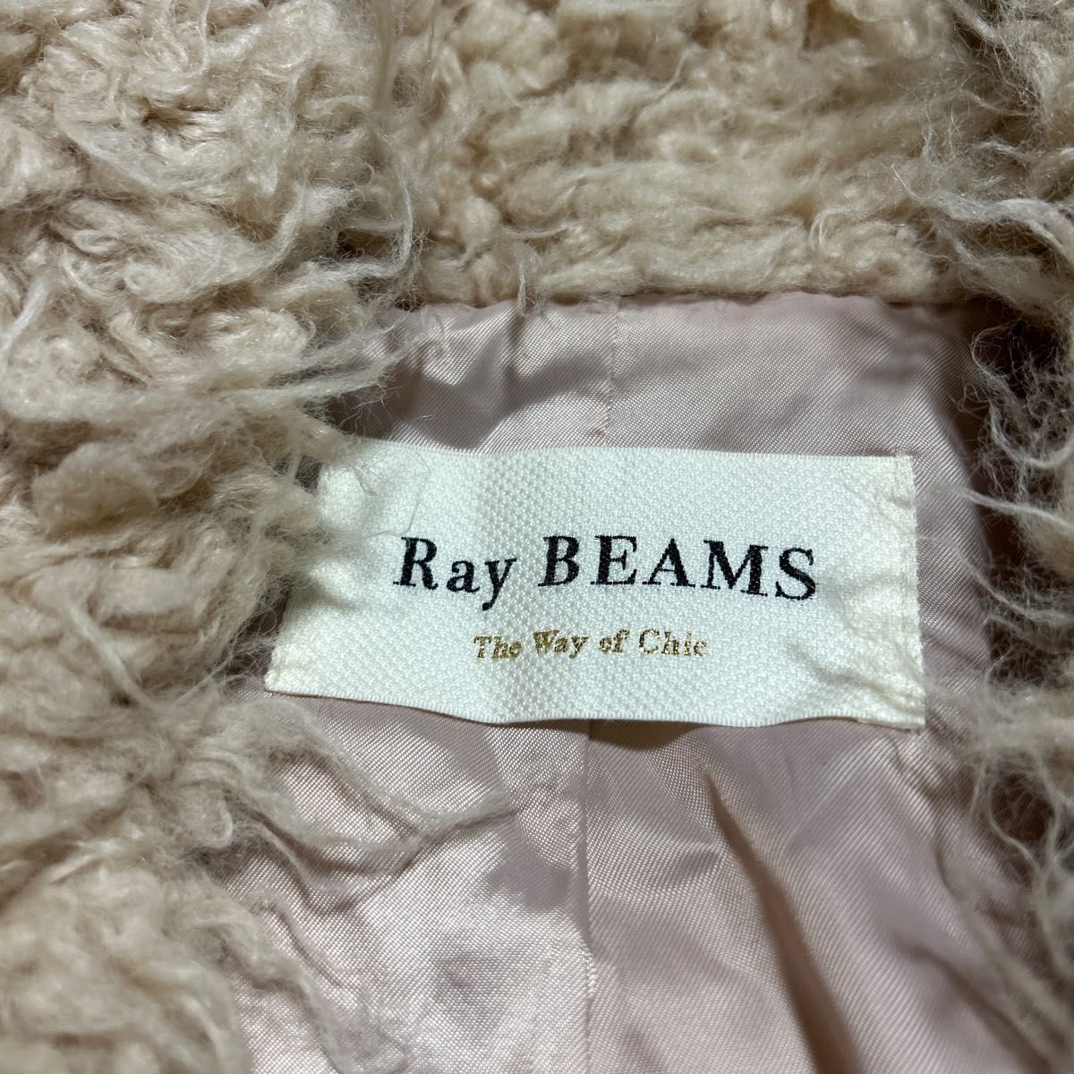 Ｒａｙ　ＢＥＡＭＳ　カーリーフェイクファーフードブルゾン