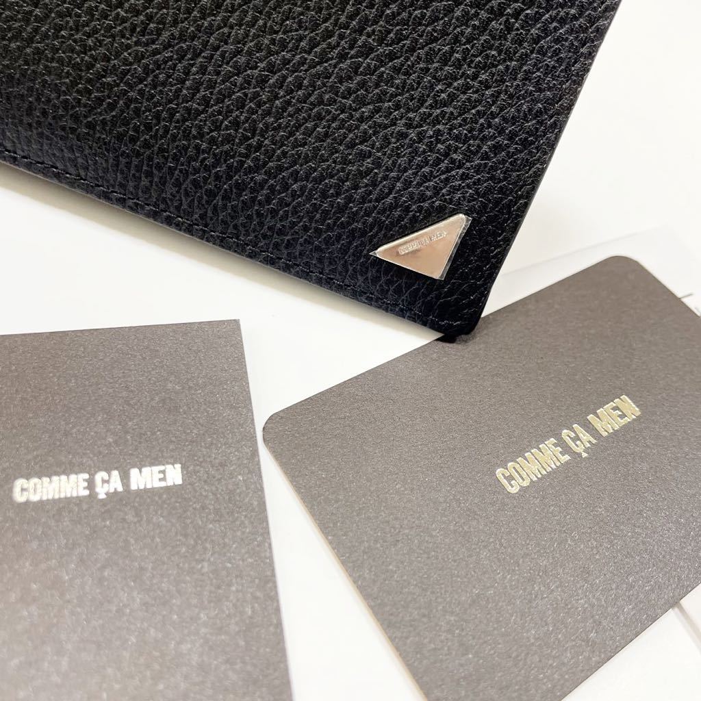 送料無料 新品 コムサメン ＣＯＭＭＥ CA ＭＥＮ　牛革レザー 長財布 黒_画像2