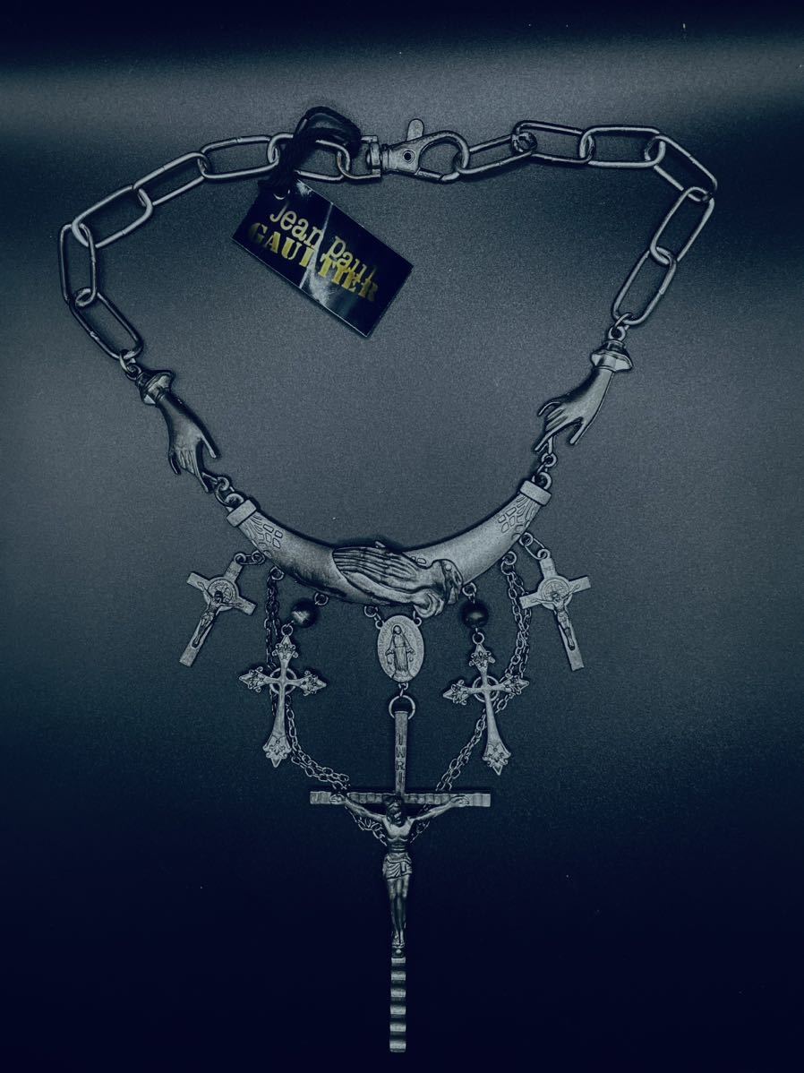 Jean-Paul GAULTIER ジャンポールゴルチェ/vintage Collection sample mulch cross antique necklace_画像7