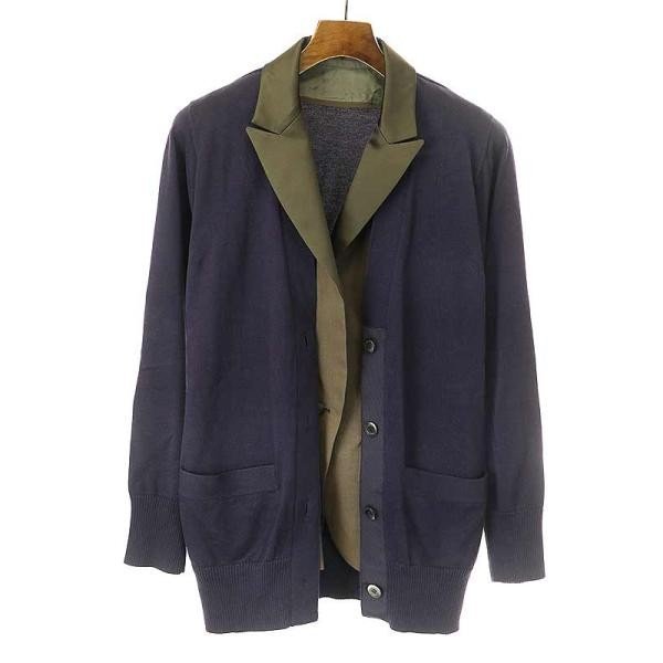 ヤフオク! - sacai サカイ 21SS Suiting x Knit Cardigan ス