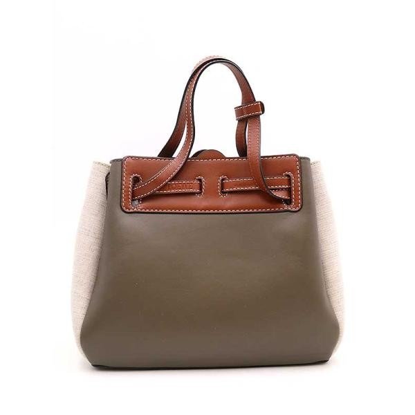 LOEWE ロエベ LAZO ミニ リボン 2WAYレザーショルダーバッグ カーキ系 ITWHC7K7GPRI_画像2