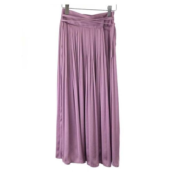 mame kurogouchi マメ クロゴウチ 19SS Pleated Long Skirt プリーツロングスカート パープル サイズ:1 レディース ITVUYHCHCDXC