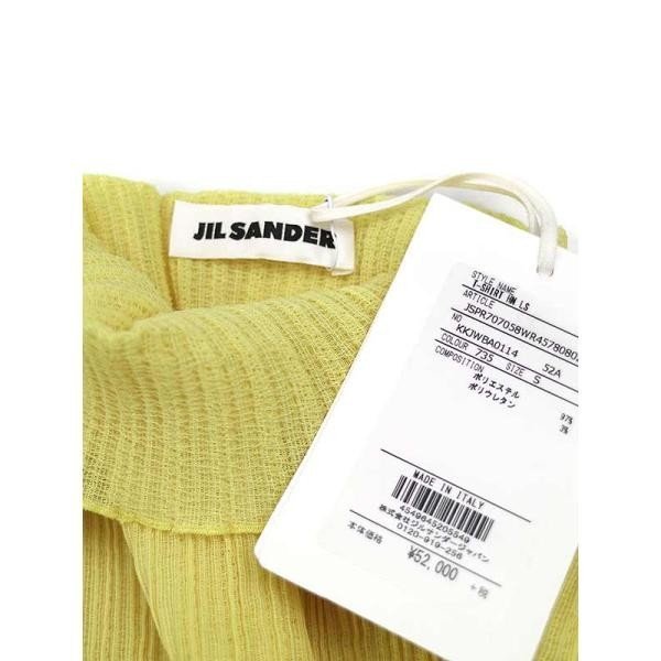 JIL SANDER ジルサンダー 20SS Ribbed jersey top ハイネックリブニットプルオーバー イエロー サイズ:S レディース ITCD97862M18_画像3