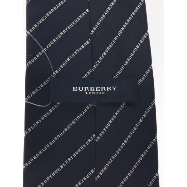 BURBERRY LONDON バーバリーロンドン ロゴレジメンタルストライプシルクネクタイ ネイビー F メンズ ITF545Y9RY5G_画像2