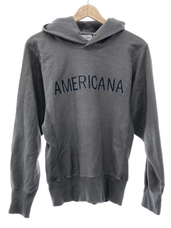 Americana アメリカーナ ロゴプリントプルオーバーパーカー グレー ITDHN0XF7QA6