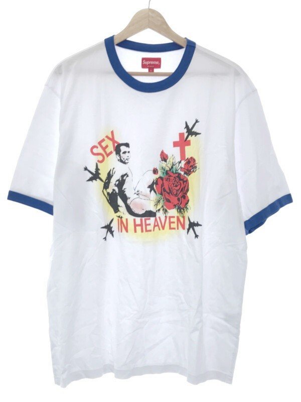 Supreme シュプリーム 23SS Sex in Heaven Ringer Tee プリントTシャツ ホワイト L ITZZYTTF20MO_画像1