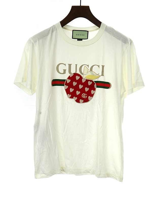 GUCCI Gucci 21AW LES POMMES TEE Vintage Apple Logo T-shirt white XXXS IT5YF080IN42