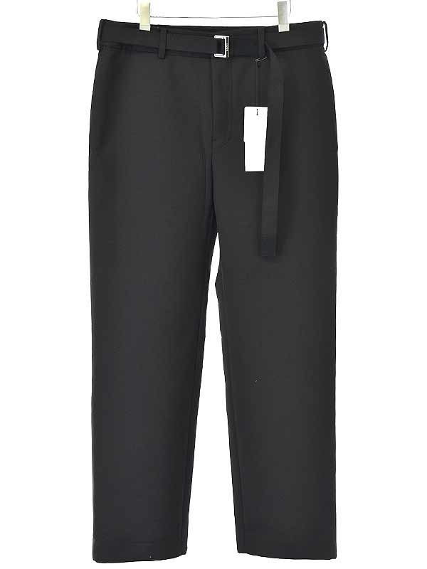 sacai サカイ 23AW Suiting Bonding Pants ボンディングベルテッドパンツ ブラック 4 ITSKN60NXZ0O