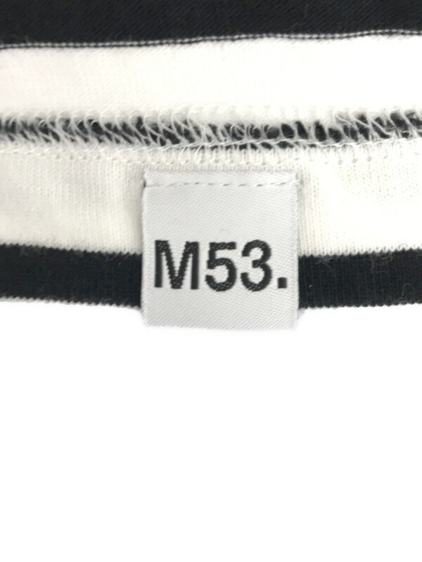 M53. エムゴーサン ボックスシルエットボーダーカットソー ブラック×ホワイト ITWINP8P3AIG_画像3