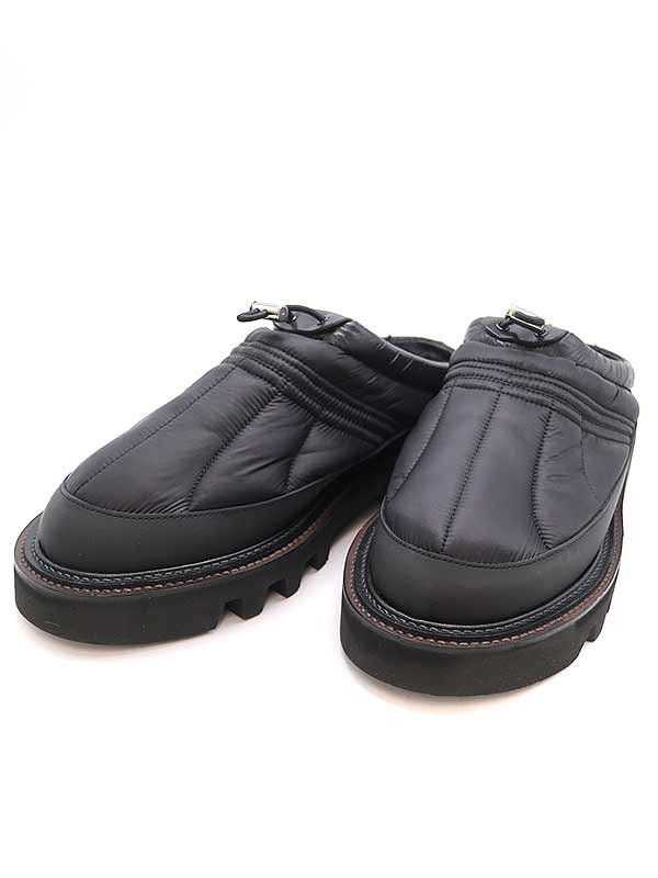 sacai サカイ 23AW ボアパテッド ミュールシューズ ブラック 42 IT4ALLWENKYI