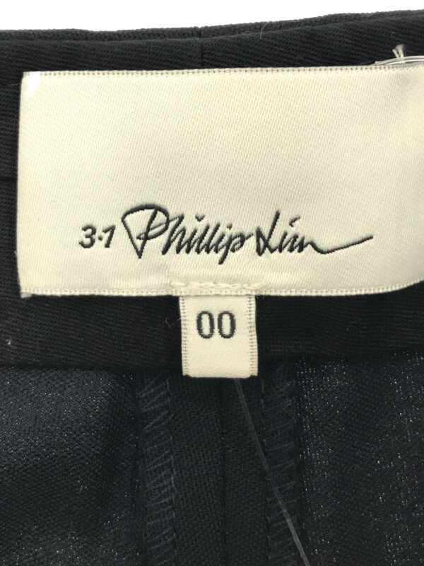 3.1 Phillip Lim スリーワンフィリップリム ウールナイロンワイドスラックスパンツ ネイビー レディース ITRYPWE02HLC_画像3