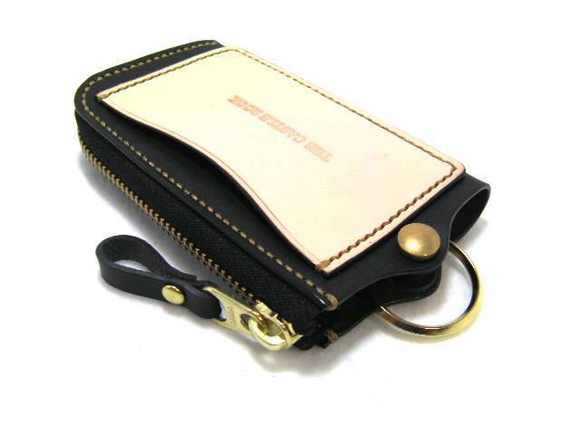  Tochigi leather key case smart key case key cover men's lady's black original leather cow leather leather key case key holder 