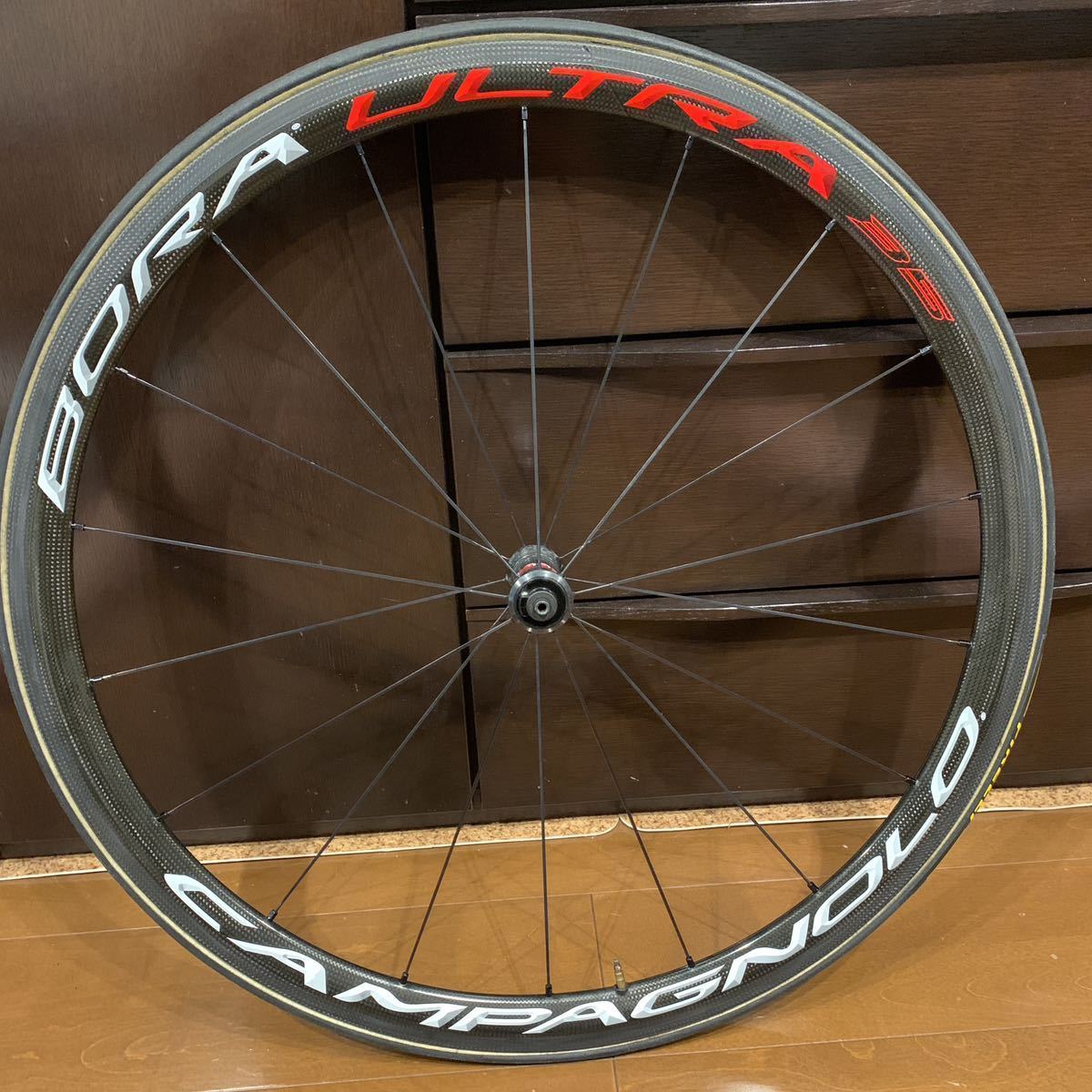 Campagnolo BORA ULTRA 35 カンパニョーロ　ボーラーウルトラ35 カーボン チューブラー ホイールセット シマノ12/11S cs-R8000 11-28_画像6