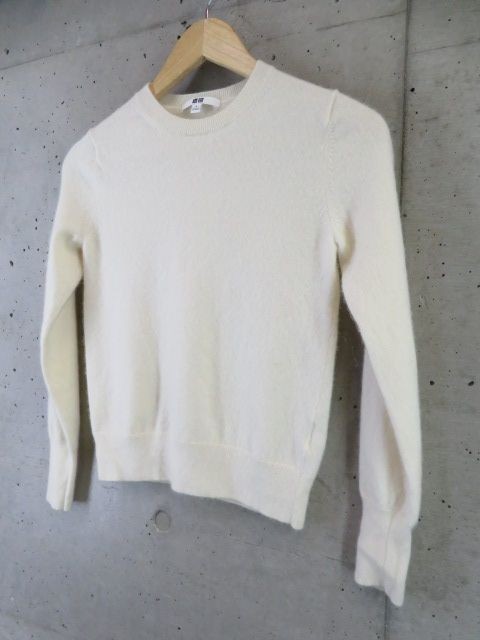 4011m1◆良品です◆カシミヤ100％◆UNIQLO ユニクロ 丸首 カシミヤニットセーター S/カーディガン/ジャケット/レディース/女性/婦人_画像2