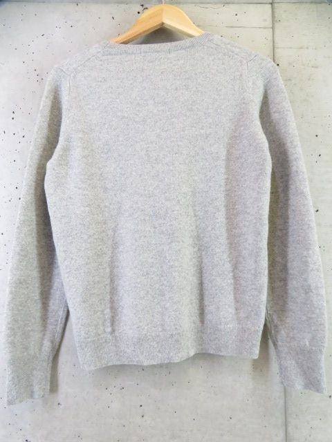 1211m4◆良品です◆カシミヤ100％◆UNIQLO ユニクロ 丸首 カシミヤニットセーター L/グレー/カーディガン/ジャケット/レディース/女性/婦人_画像5