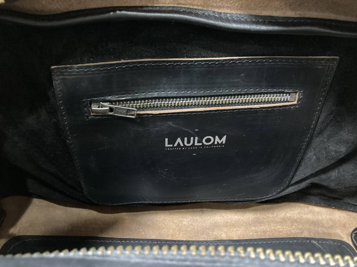 USA製　ボストンバッグLAULOM by CORONADO LEATHER[ローロムbyコロナドレザー] CHROMEXCEL GYM BAG #20 クロムエクセル black _画像6