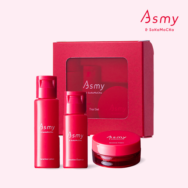 【送料無料】☆Asmy アズミー 美容液 化粧水 クリーム セット 草花木果 敏感肌 乾燥肌 ハリ肌 エイジングケア ハリ しわ（新品・未使用）