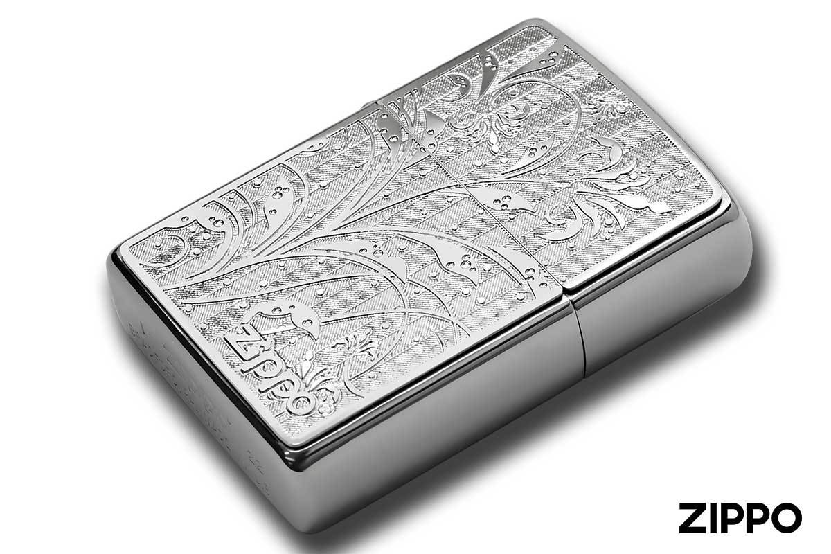Zippo ジッポライター 200 Metal Gold Plate 真鍮板メタル プレート 2MP-アラベスクA SV メール便可_画像3