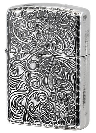 Zippo ジッポライター Antique Floral (D)シルバーイブシ