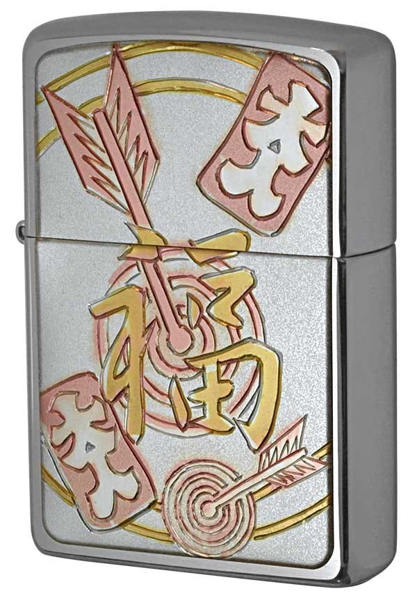 Zippo ジッポライター 彫金漢字シリーズ 福 メール便可_画像1