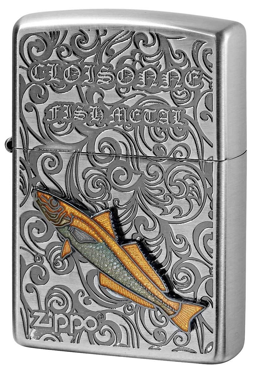Zippo ジッポライター Vintage Cloisonne fish metal Salt Water Fish ヴィンテージ 七宝メタル AN-シロギス メール便可