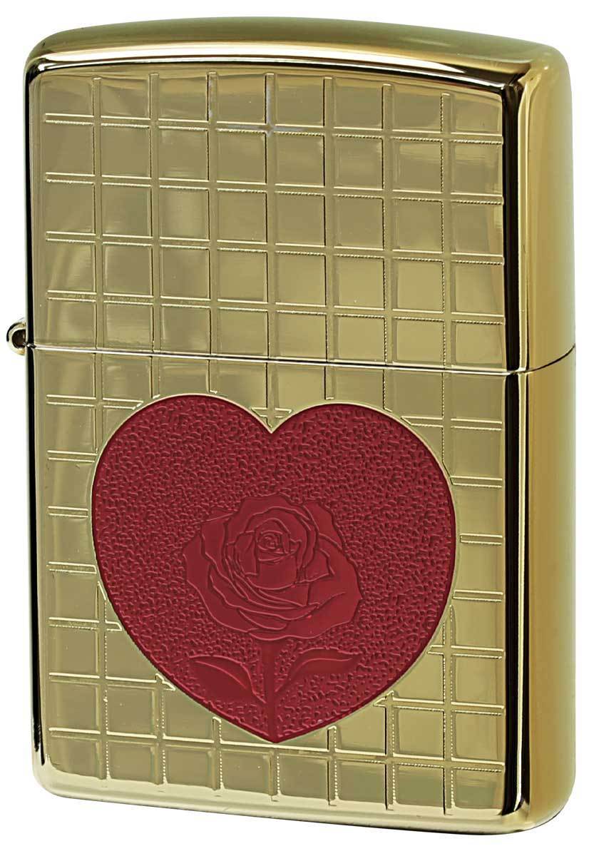 Zippo ジッポライター TITANIUM COATING Heart Rose チタニュームコーティング ローズハート Gold TC-G メール便可_画像1