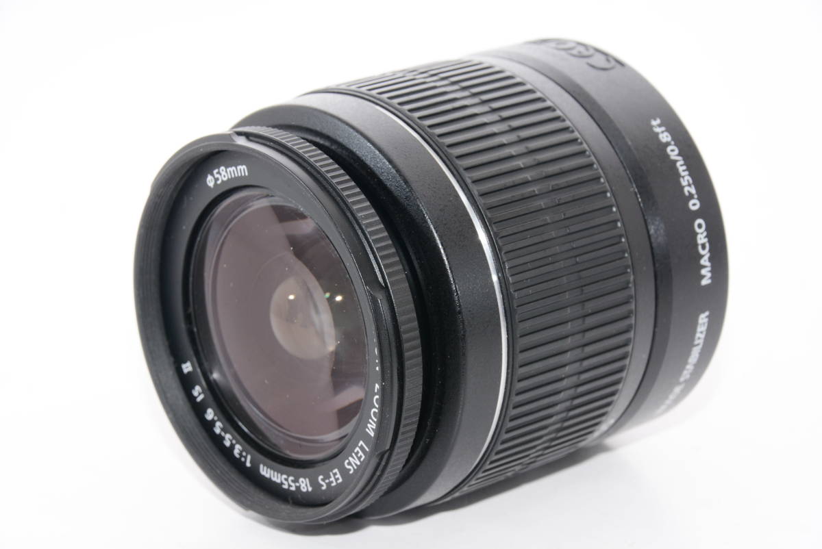 【外観特上級】Canon 標準ズームレンズ EF-S18-55mm F3.5-.5.6 IS II 　#t8380