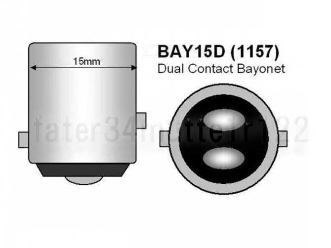 CB750F 電球型 LED 電球色 2個1セットブレーキ テールランプ ダブル球 S25 BAY15d 動作電圧DC12V_画像7