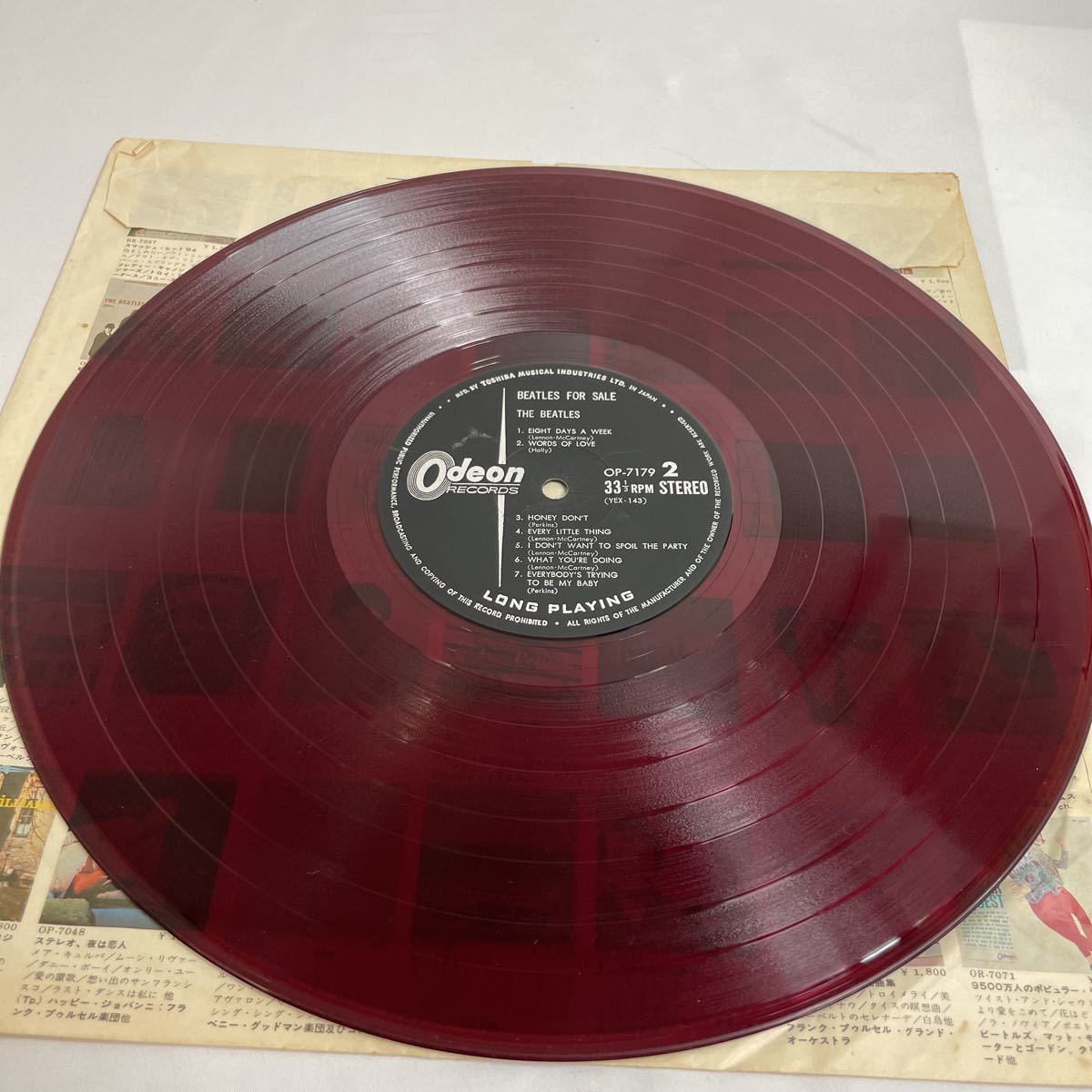 THE BEATLES for SALE 赤盤レコード　ビートルズ _画像6