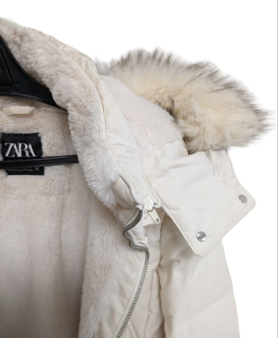 新品】【ZARA】ザラグレーダックダウン・フェザーダウン 新品】【ZARA】ザラグレーダックダウン・フェザーダウン