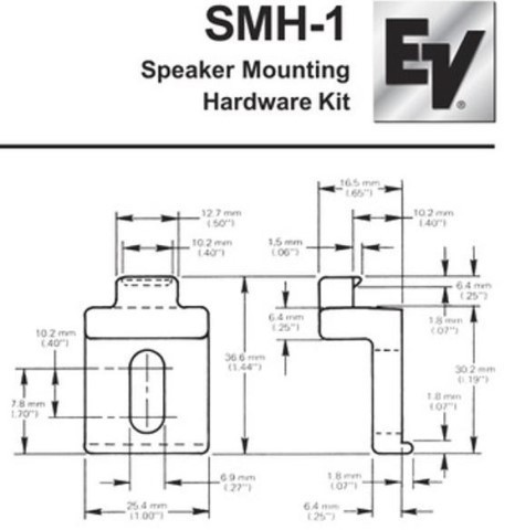 エレクトロボイス 純正　スピーカーユニット　フロントマウント用金具　4個　Electro-Voice SMH-1　　02_Electro-Voice SMH-1
