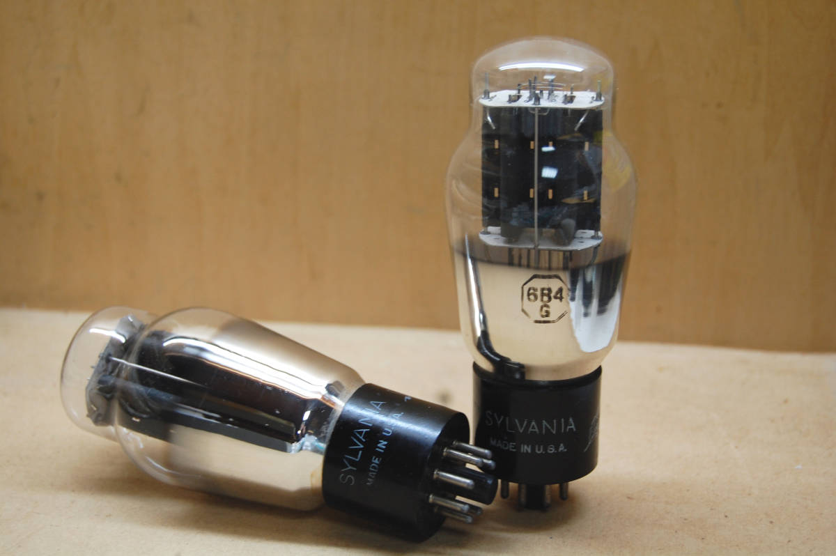真空管　SYLVANIA 6B4G Black Plate near mint pair (2pcs.)
