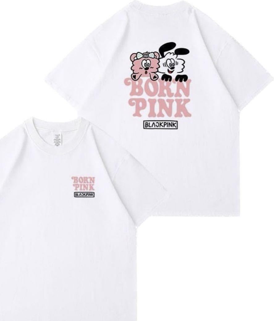BLACKPINK Verdy Tシャツ 白 M 送料無料 Born pink ブラックピンク
