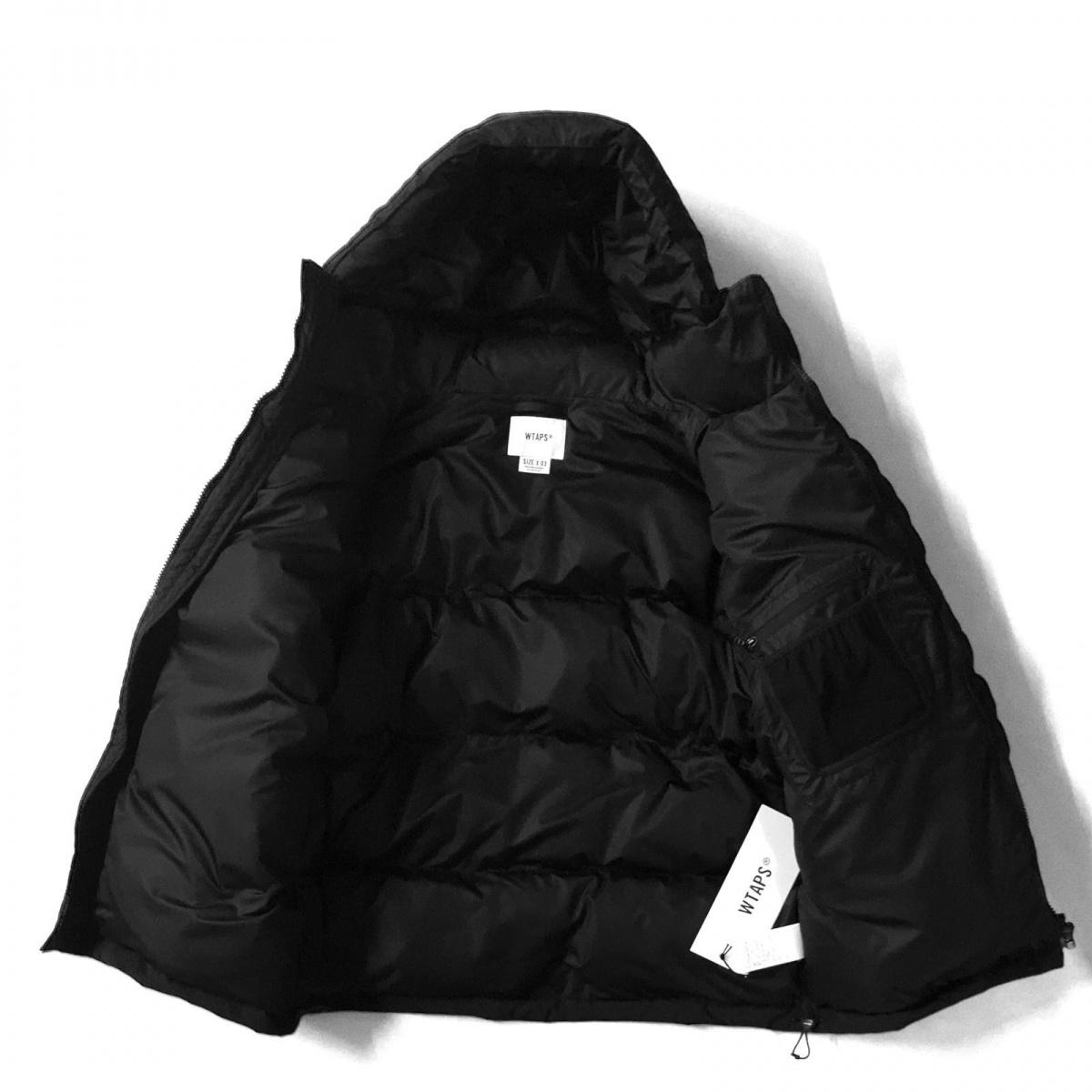 未使用品 22AW WTAPS ダブルタップス TORPOR JACKET POLY TAFFETA SIGN ジャケット アウター 中綿 03 黒 ブラック 222BRDT-JKM03_画像4