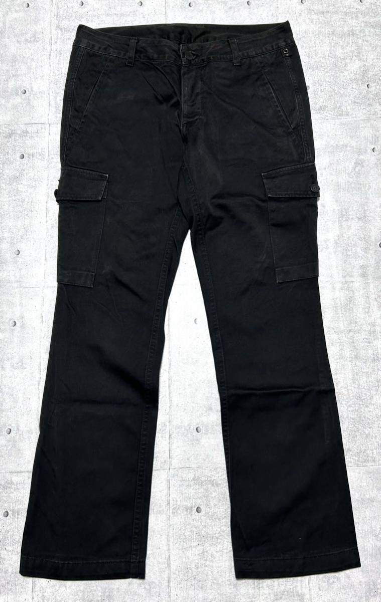 wjk ダブルジェイケイ ブラック カーゴパンツ ミリタリー 美脚パンツ　　しっかりとした素材 日本製 ハイクオリティー 玉8418