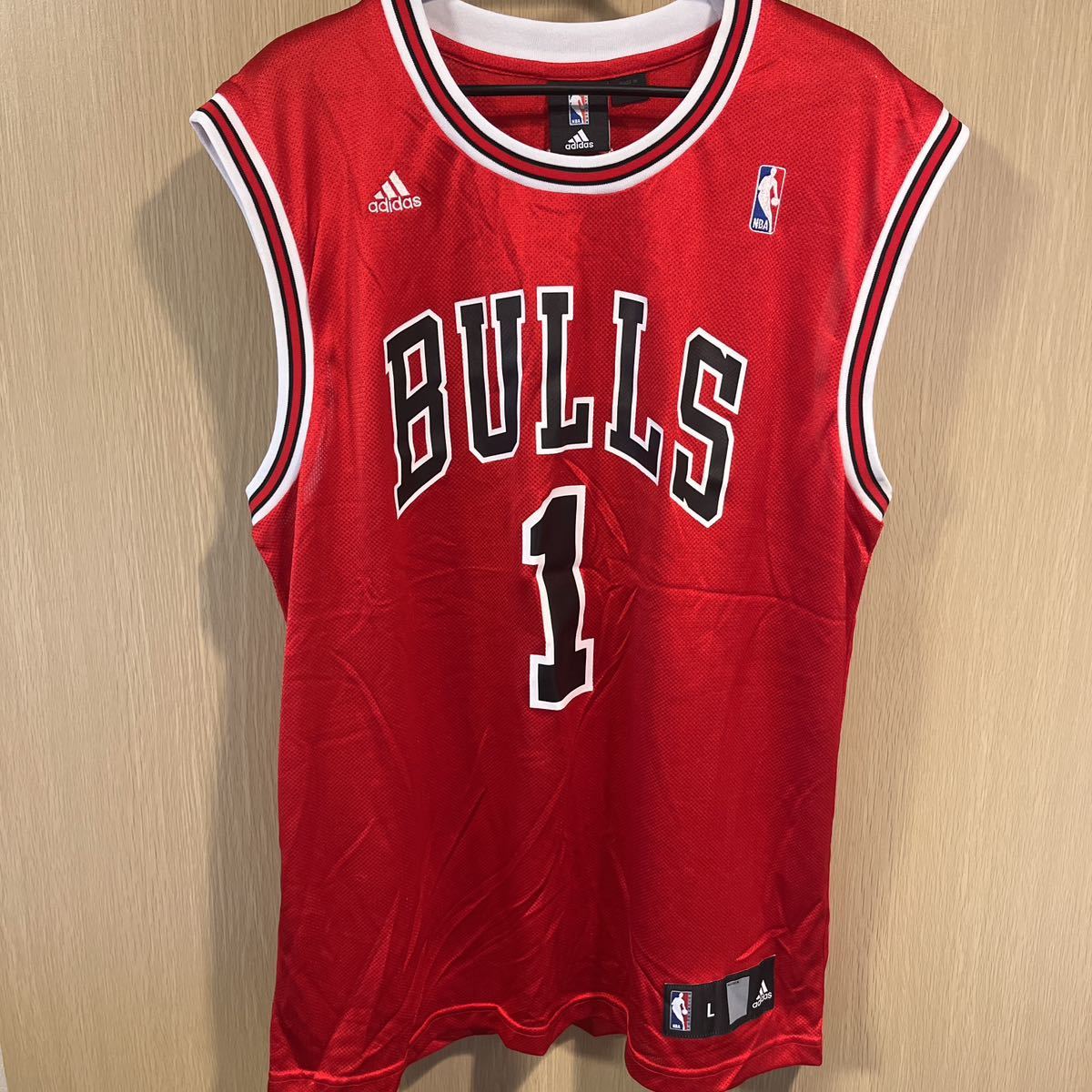 ◆極美品◆adidas社製　NBA BULLS No.1 ROSEレプリカユニフォーム サイズL_画像1