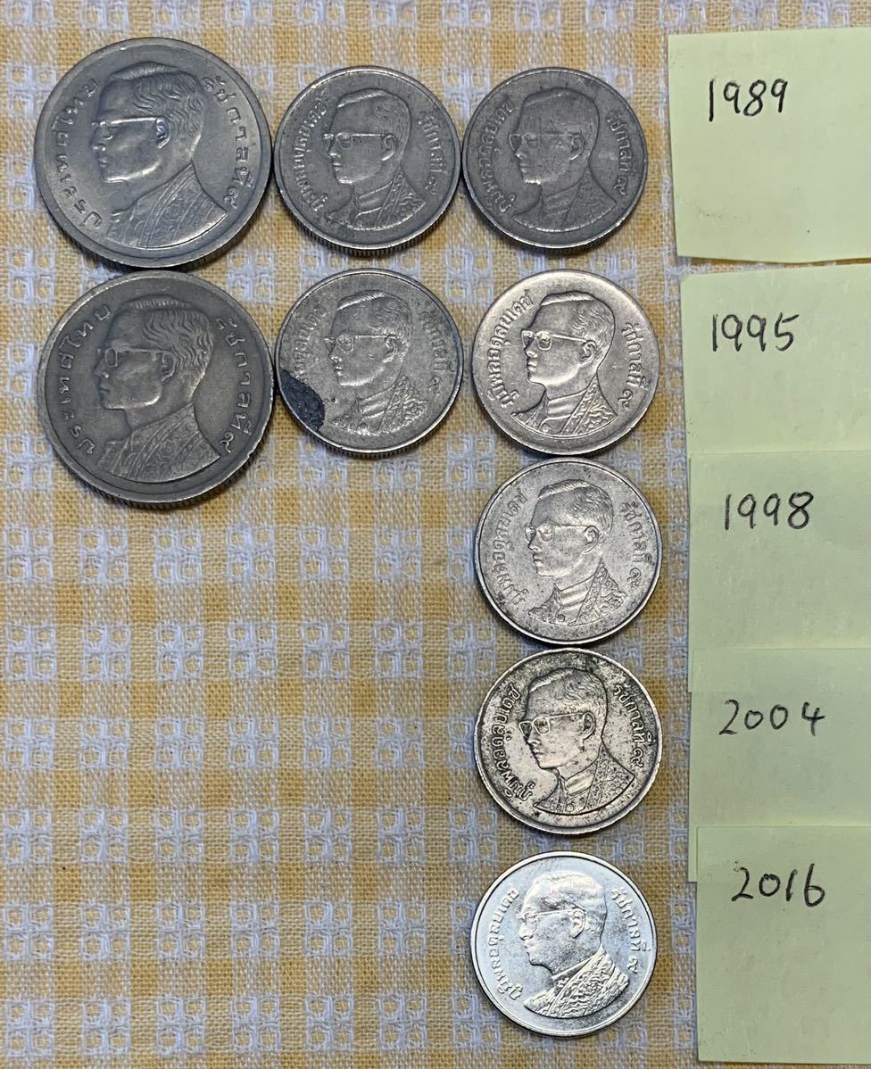 ● 【中古】タイ王国　1バーツ　硬貨9枚　コイン_画像7