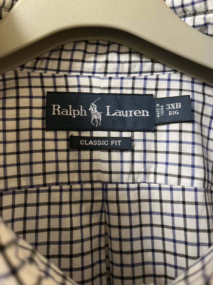 ラルフローレン 長袖シャツ サイズ 3XB RALPH LAUREN ボタンダウン オックスフォード POLO_画像2