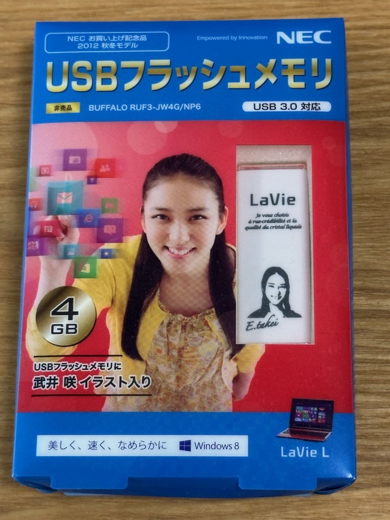 [ not for sale ] Takei .#USB flash memory /4GB#NEC purchase souvenir /2012 autumn winter model /LaVie