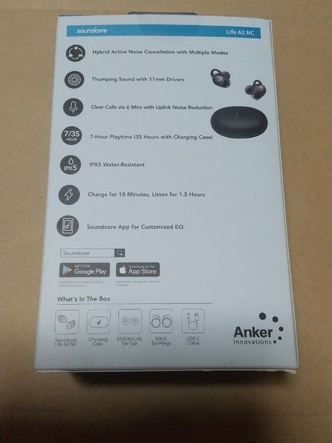 Anker soundcore LIFE A2 NC ブラック 完全ワイヤレスイヤホン Bluetooth対応