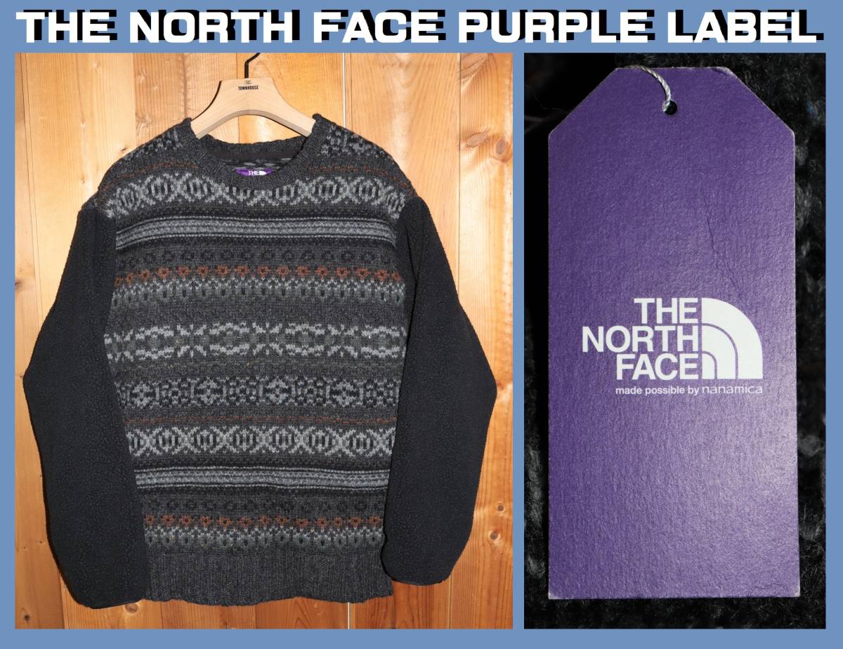 送料無料 即決【未使用】 THE NORTH FACE PURPLE LABEL ★ Field Crew Neck Sweater (L) ★ ノースフェイス フィールド セーター NT6254N