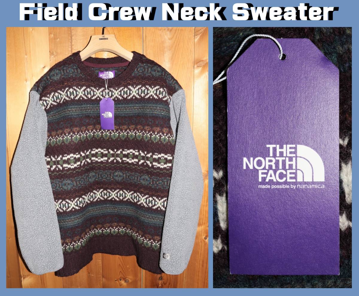 送料無料 即決【未使用】 THE NORTH FACE PURPLE LABEL ★ Field Crew Neck Sweater (L) ★ ノースフェイス フィールド セーター NT6254N _画像1